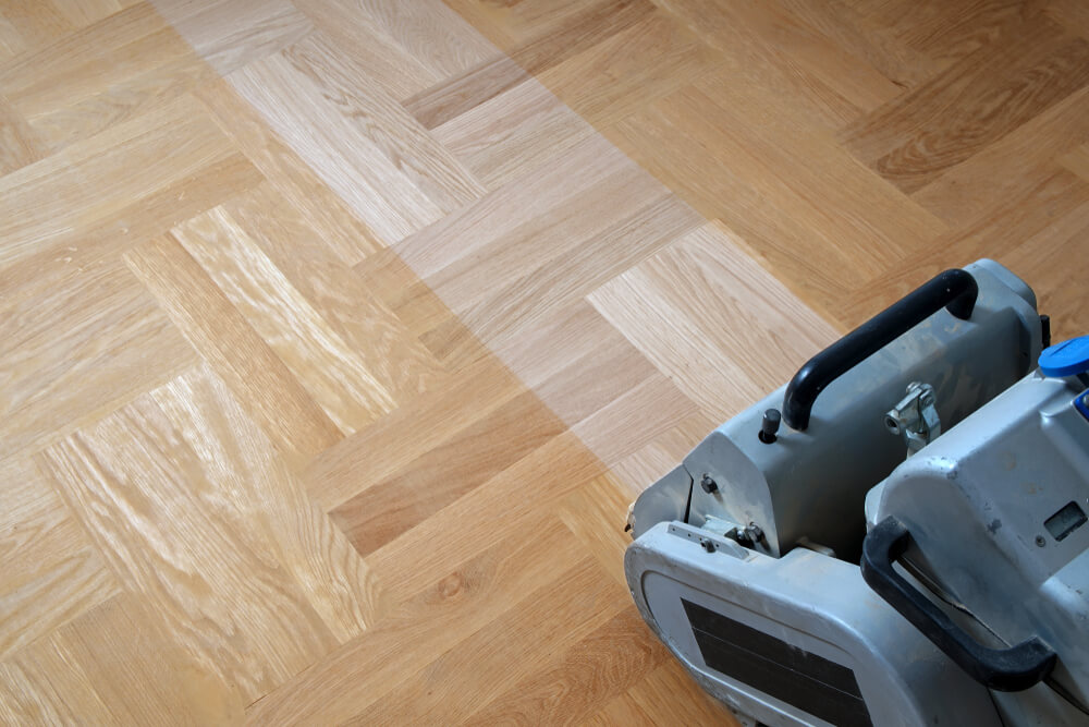 Professional hardwood flooring installation being installed in a Fargo, ND home by skilled installers